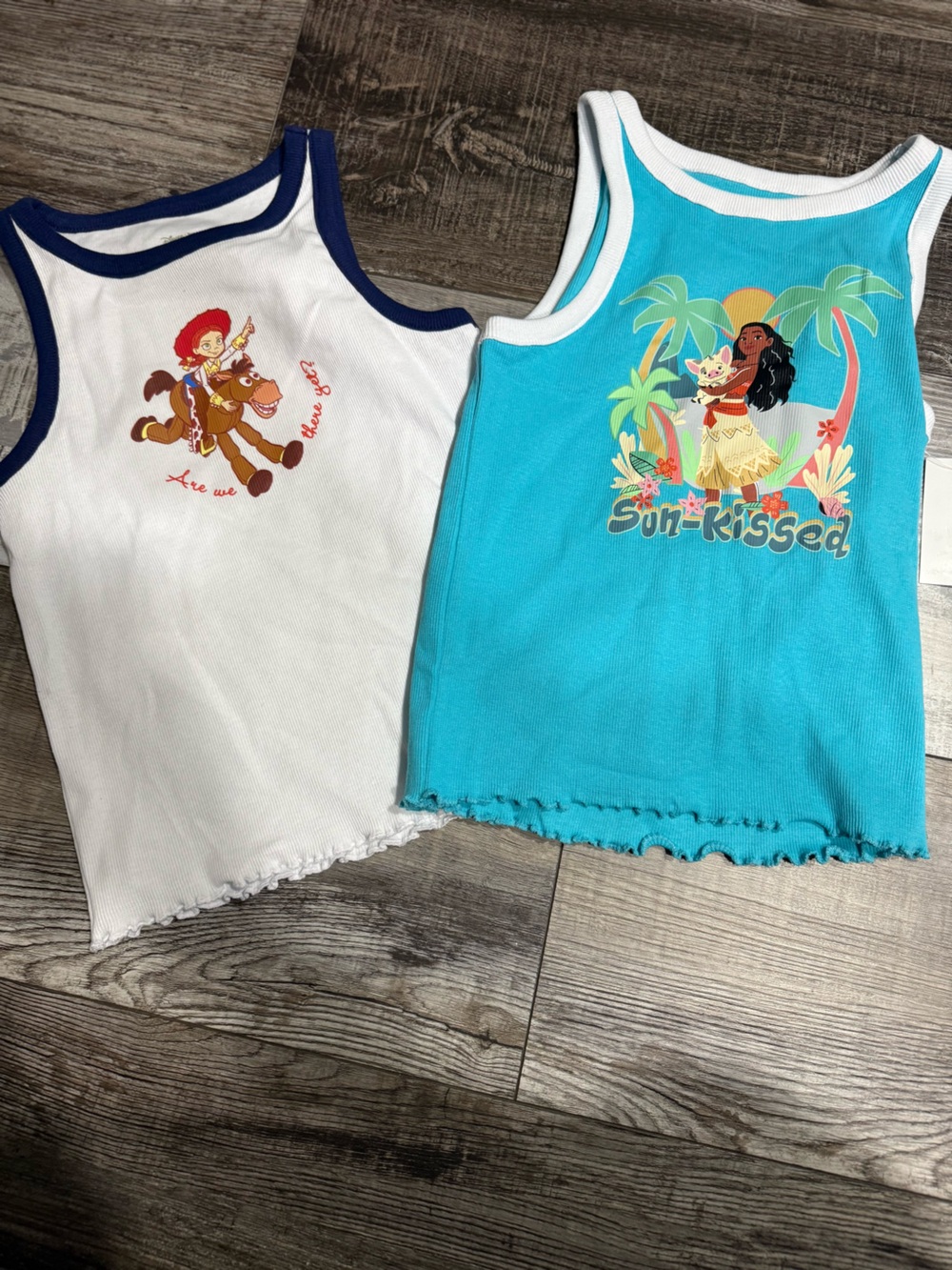 Disney Toy Story and princess tank tops